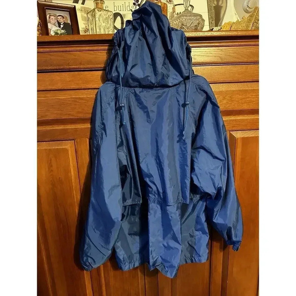 VtgCalifornia OuterwearMiller Lite Windbreaker Rain Jacket Mens Lg Blue Full Zip - Picture 6 of 6